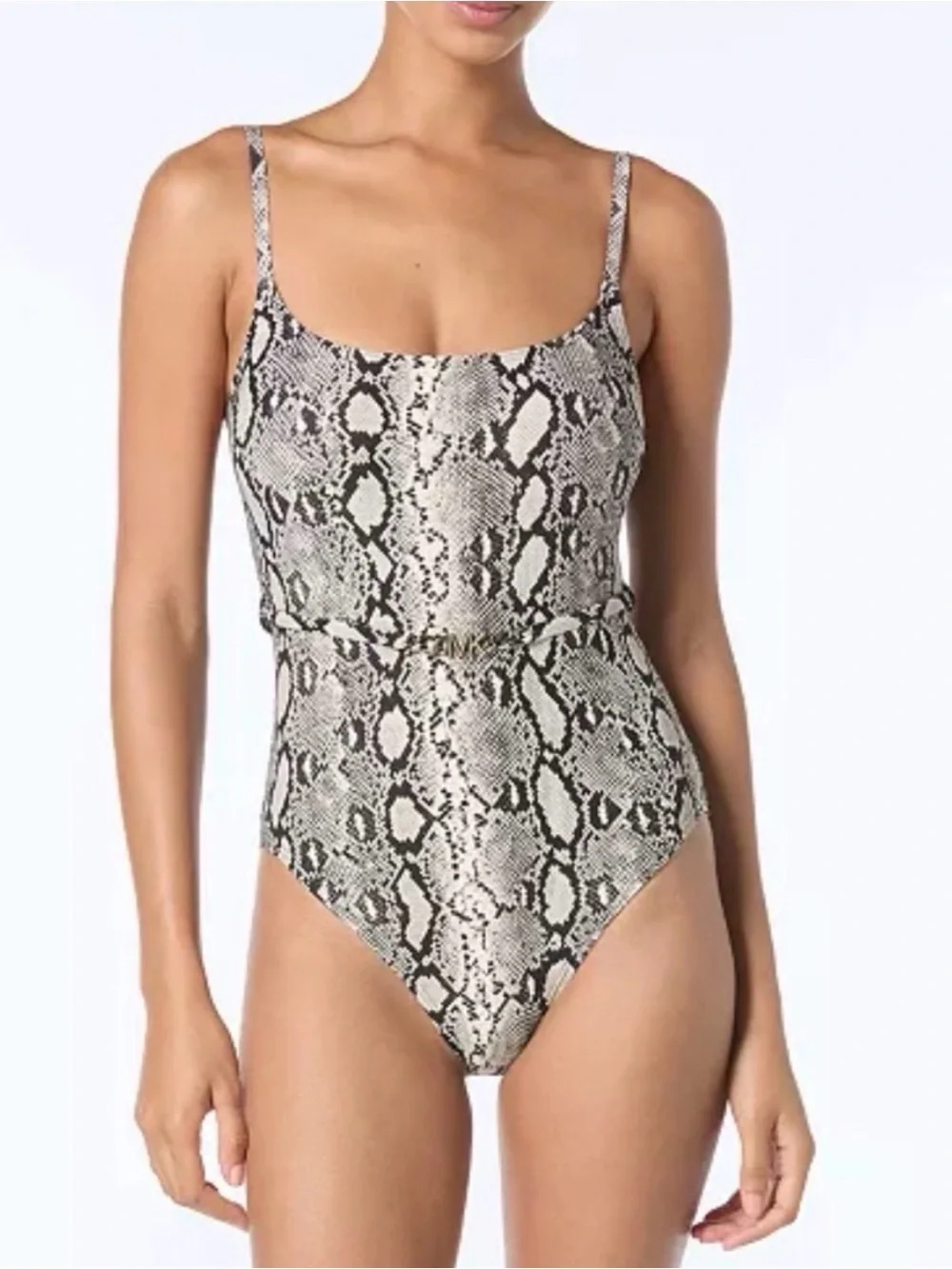 Michael Kors Women's Belted One Piece Swimsuit, SIZE 10